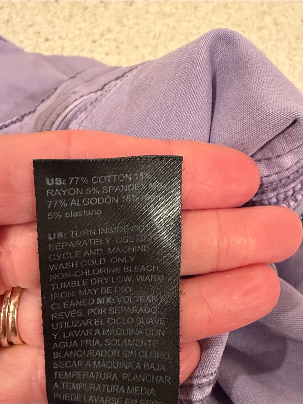 White House black market pret a pedi lavender mid rise pantWomen's Straight-Leg - Picture 11 of 12